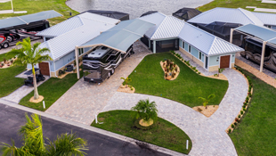Aerial view of River Landings Resort in LaBelle, Florida