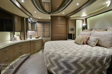 2017 Elegant Lady #5371 motorcoach interior view of bedroom