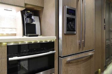 2017 Elegant Lady #5371 motorcoach interior close up of galley area