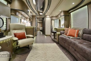 2017 Elegant Lady #5371 motorcoach interior view of main cabin