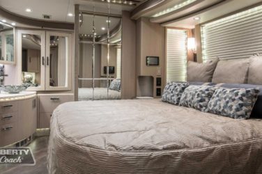 2019 Elegant Lady #7191 motorcoach interior view of bedroom