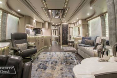 2019 Elegant Lady #7191 motorcoach interior view of main cabin