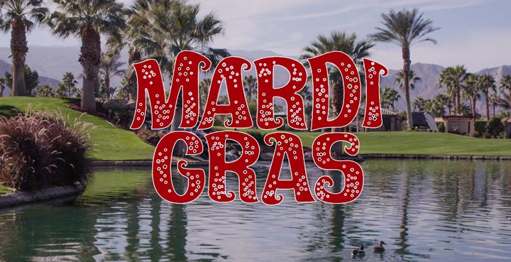 Motor Coach Country Club with Mardi Gras Text