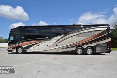 2021 Elegant Lady #5376 exterior driver side view of motorcoach on the lot