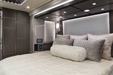 2020 Elegant Lady #863 motorcoach interior view of bedroom