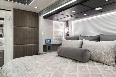 2020 Elegant Lady #864 motorcoach interior view of bedroom