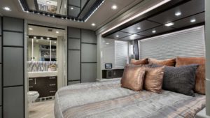 2021 Elegant Lady #865 motorcoach interior view of bedroom