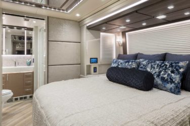 2021 Elegant Lady #866 motorcoach interior view of bedroom