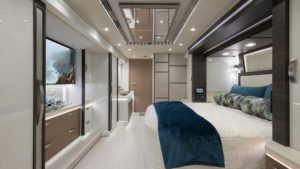 2021 Elegant Lady #867 motorcoach interior front look view in bedroom
