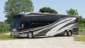 2021 Elegant Lady #869 exterior entry side view of motorcoach