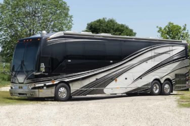 2021 Elegant Lady #869 exterior entry side view of motorcoach