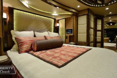 2015 Elegant Lady #5390 motorcoach interior front look view in bedroom