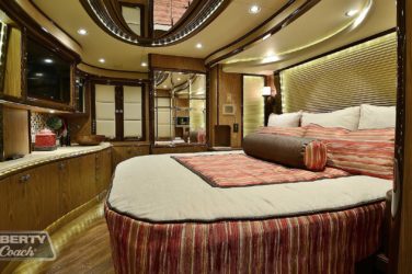 2015 Elegant Lady #5390 motorcoach interior view of bedroom