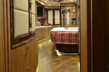2015 Elegant Lady #5390 motorcoach interior view of hallway leading to bedroom
