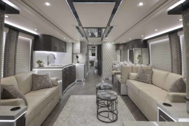 2021 Elegant Lady #872 motorcoach interior view of main cabin