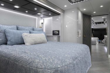 2021 Elegant Lady #874 motorcoach interior view of bedroom