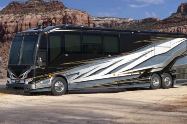 2021 Elegant Lady #874 exterior driver side front view of motorcoach