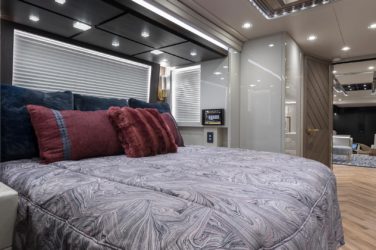 2021 Elegant Lady #876 motorcoach interior view of bedroom