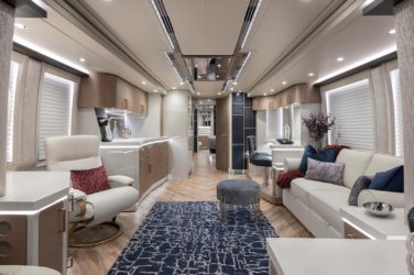 2021 Elegant Lady #876 motorcoach interior view of main cabin