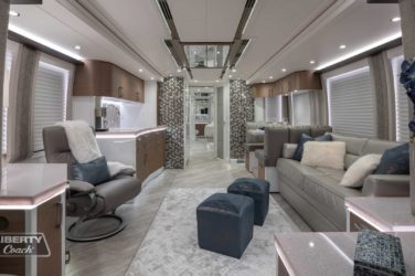 2022 Elegant Lady #881 motorcoach interior view of main cabin