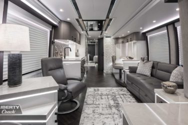 2022 Elegant Lady #883 motorcoach interior view of main cabin