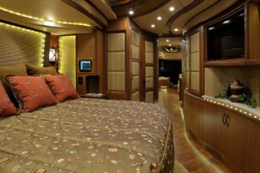 2013 Elegant Lady #5362 motorcoach interior view of bedroom