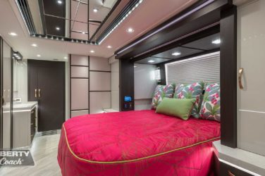 2022 Elegant Lady #886 motorcoach interior view of bedroom