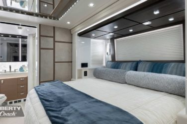 2022 Elegant Lady #887 motorcoach interior view of bedroom