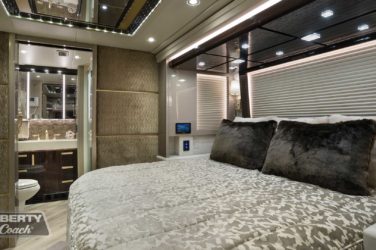 2020 Elegant Lady #7187 motorcoach interior view of bedroom