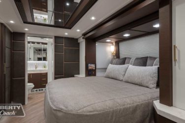 2022 Elegant Lady #888 motorcoach interior view of bedroom