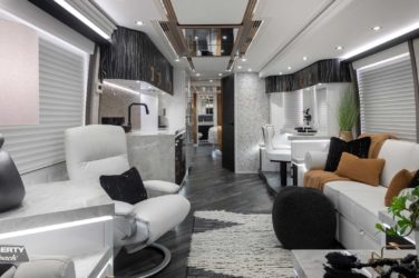 2023 Elegant Lady #892 motorcoach interior view of main cabin