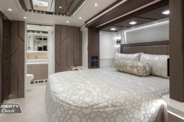 2023 Elegant Lady 896 motorcoach interior view of bedroom