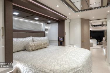 2023 Elegant Lady 896 motorcoach interior view of bedroom