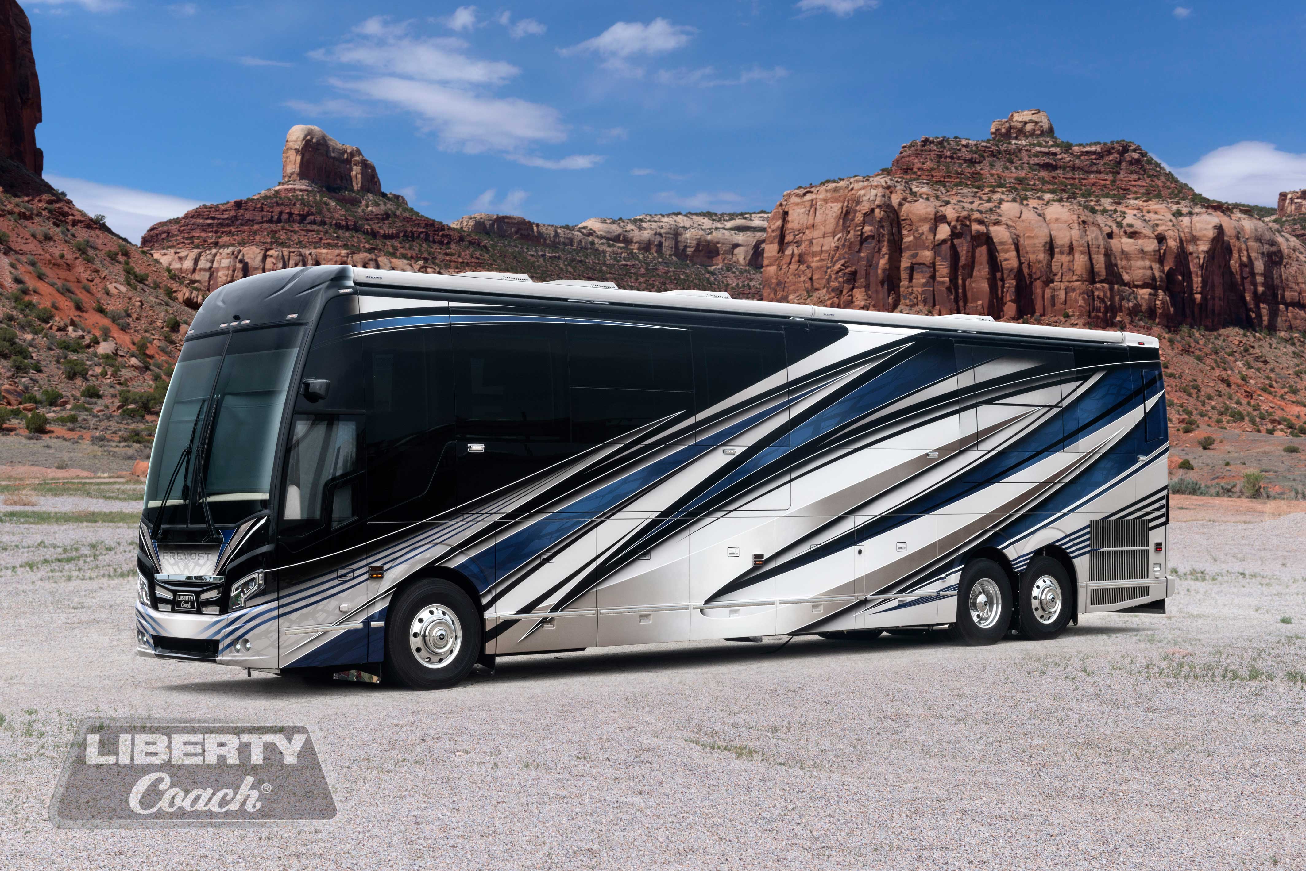 Liberty Coach 902 Exterior Overview Custom Luxury Motorcoach