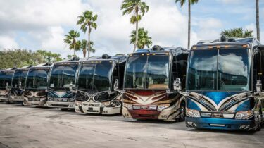 A line of Liberty coaches