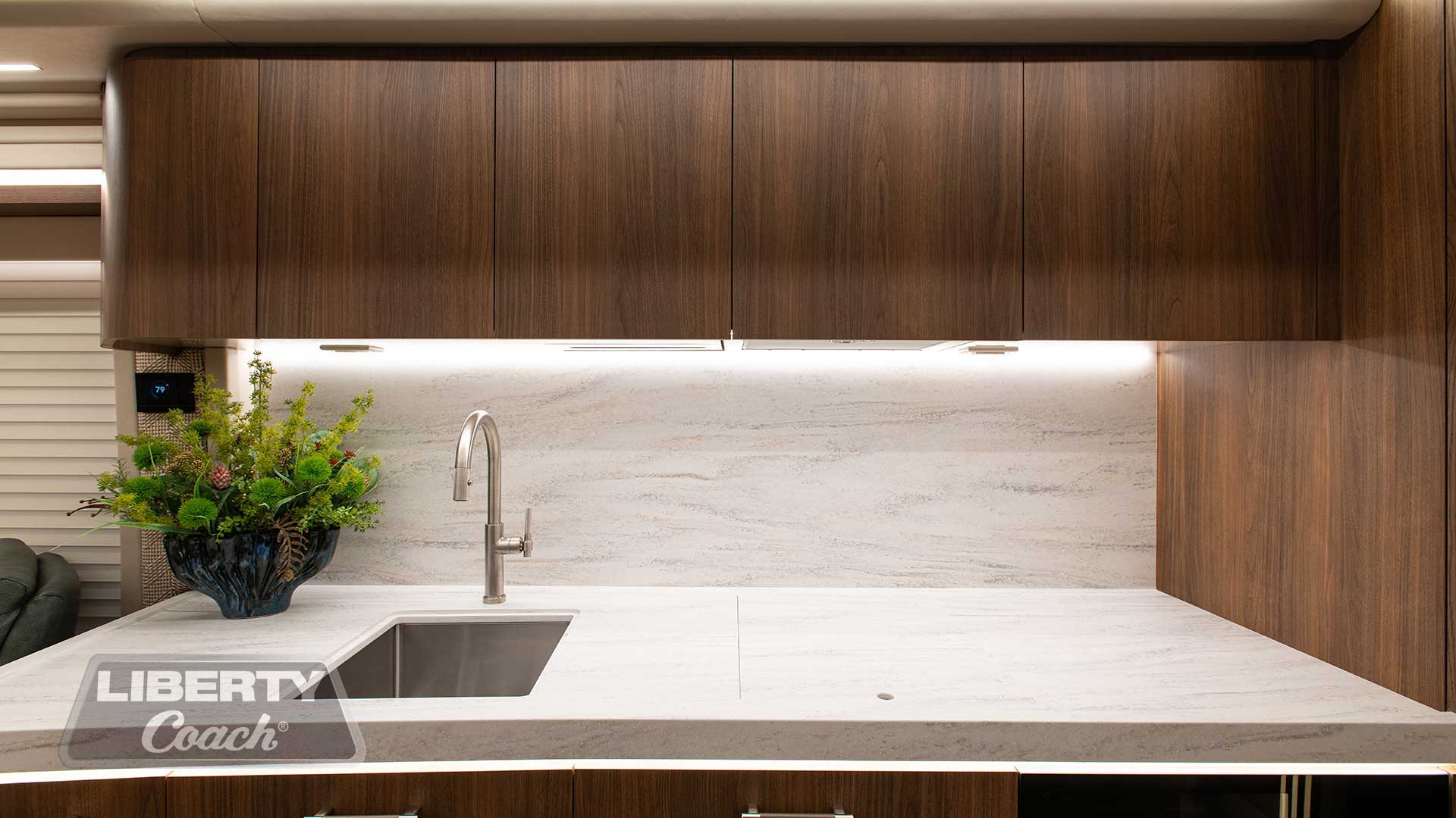 Liberty-Coach-930-Galley-3-Gallery - Custom Luxury Motorcoach
